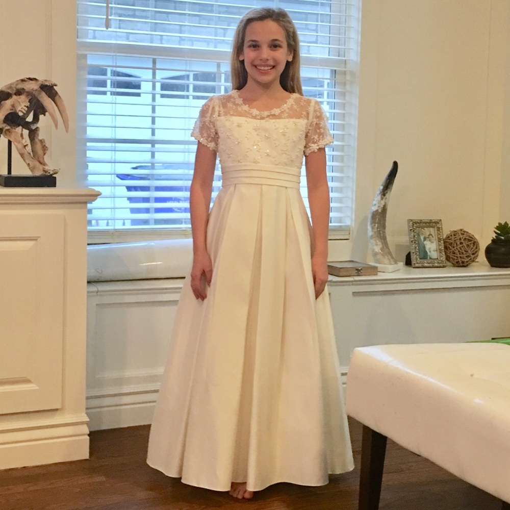 Lilacs & Pearls Communion/Flower Girl Dress 8